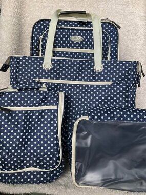 Monarch 4-piece polka dot luggage set